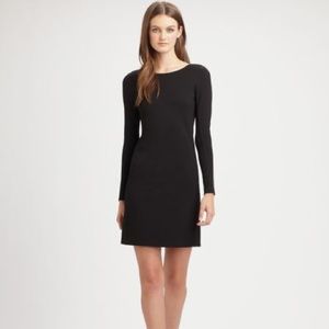 Theory Black Mini Dress with Zip Sleeve Detail